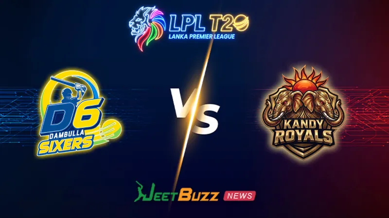 Dambulla Sixers vs Kandy Royals Match Prediction | LPL 2026 | 6th Match | July 21 – Who will win today’s LPL match between DAS vs KAR? (SEO image)