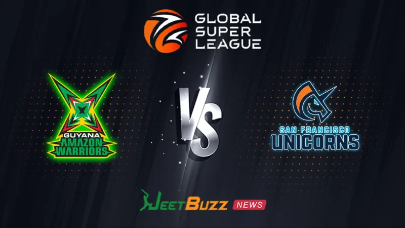 Guyana Amazon Warriors vs San Francisco Unicorns Prediction | GSL 2026 | 2nd Match | July 23 – Who will win today’s match between GAW vs SF? (SEO image)