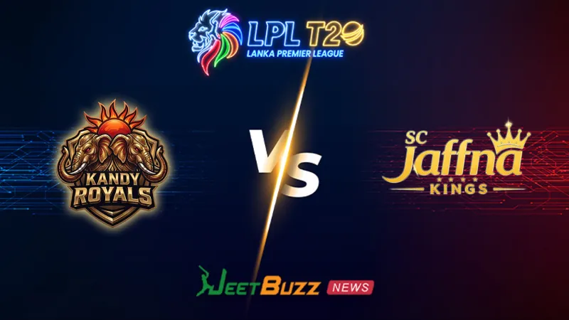 Kandy Royals vs Jaffna Kings Match Prediction | LPL 2026 | 18th Match | July 30 – Who will win today’s LPL match between KAR vs JK? (SEO image)
