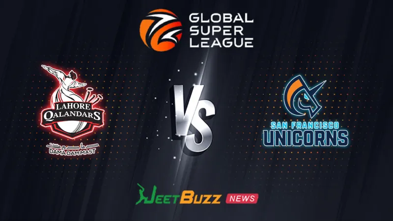 Lahore Qalandars vs San Francisco Unicorns Prediction | GSL 2026 | 9th Match | July 29 – Who will win today’s match between LQ vs SF? (SEO image)