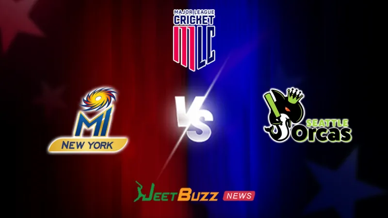 MLC 2026: 17th Match, MI New York vs Seattle Orcas Prediction | July 02 – Who will win today’s T20 match between MI NY vs SEO? (SEO image)