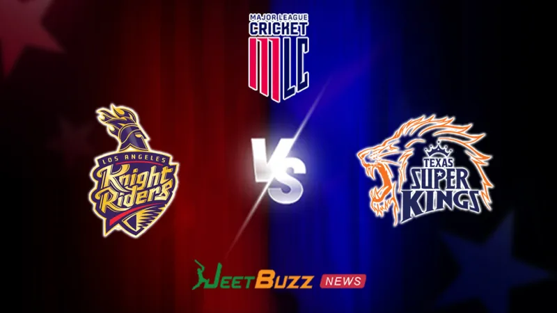 MLC 2026: 18th Match, Los Angeles Knight Riders vs Texas Super Kings Prediction | July 03– Who will win today’s Match between LAKR vs TSK? (SEO image)