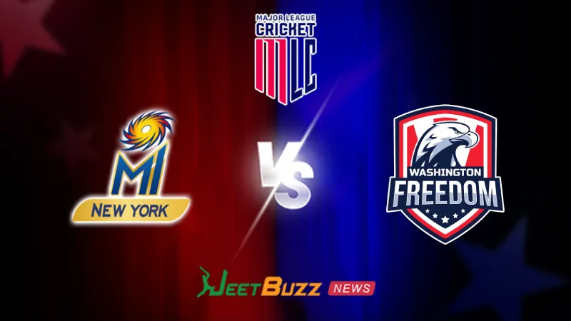 MLC 2026: Eliminator 1, MI New York vs Washington Freedom Prediction | July 15 – Who will win today’s Match between MI NY vs WSF? (SEO image)