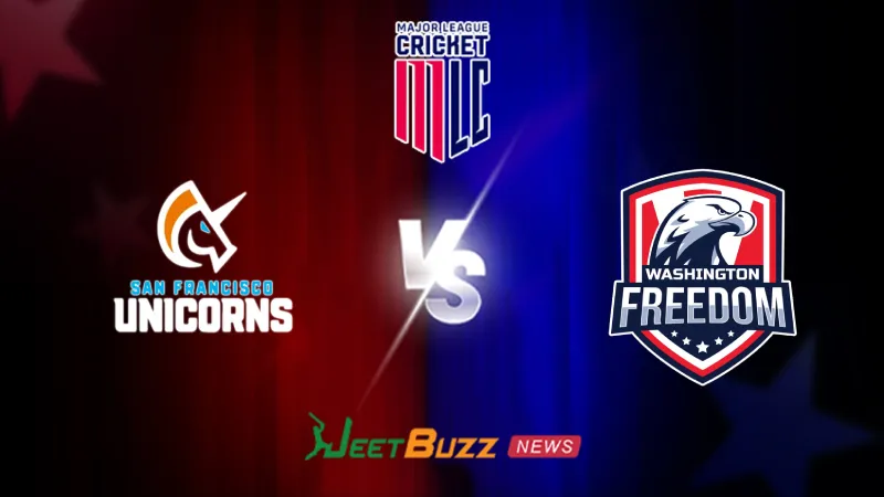 MLC 2026: Eliminator 2, San Francisco Unicorns vs Washington Freedom Prediction | July 16 – Who will win today’s Match between SF vs WSF? (SEO image)