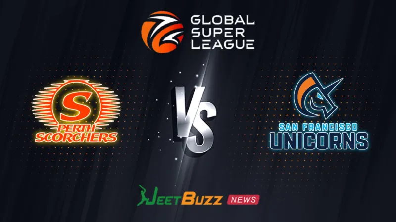 Perth Scorchers XI vs San Francisco Unicorns Prediction | GSL 2026 | 5th Match | July 26 – Who will win today’s match between PS-XI vs SF? (SEO image)