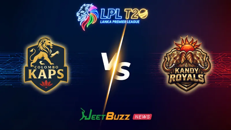 Colombo Kaps vs Kandy Royals Match Prediction | LPL 2026 | Eliminator | Aug 05 – Who will win today’s LPL match between CLK vs KAR? (SEO image)
