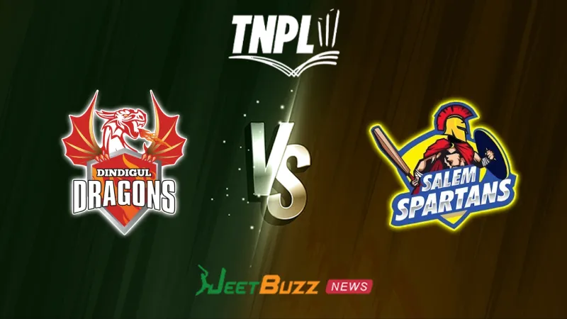 Dindigul Dragons vs SKM Salem Spartans Prediction Today | TNPL 2026 | 18th Match | Aug 14 – Who will win today’s TNPL match between DD vs SAL? (SEO image)