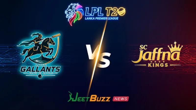 Galle Gallants vs Jaffna Kings Match Prediction | LPL 2026 | Qualifier 1| Aug 05 – Who will win today’s LPL match between GAG vs JK? (SEO image)