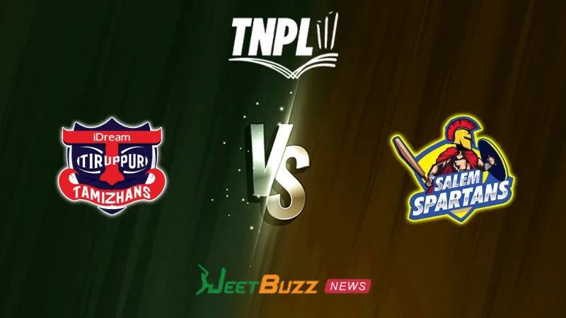 IDream Tiruppur Tamizhans vs SKM Salem Spartans Prediction Today | TNPL 2026 | 27th Match | Aug 22 – Who will win today’s TNPL match between TT vs SAL? (SEO image)
