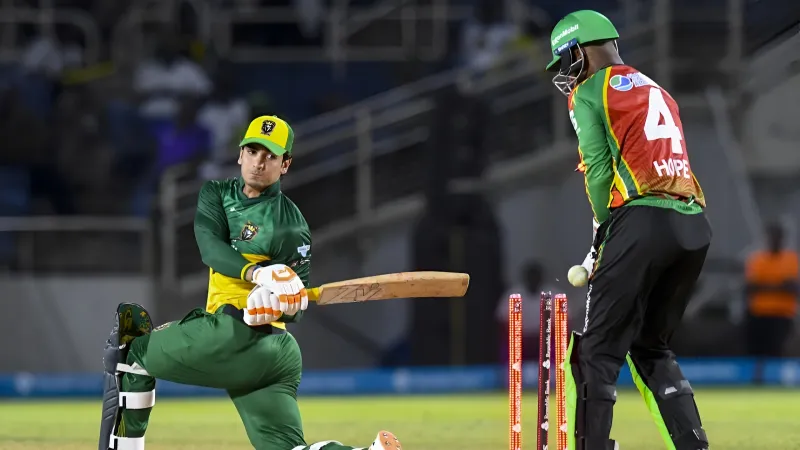 JAK vs GAW Highlights, CPL 2026: Mohammad Nabi’s four-For, Shai Hope’s Fifty Power Guyana Amazon Warriors to 6-Wicket Win (SEO image)
