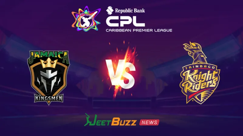 Jamaica Kingsmen vs Trinbago Knight Riders Prediction Today | CPL 2026 | 8th Match | Aug 15 – Who Will Win Today’s CPL Match between JAK vs TKR? (SEO image)