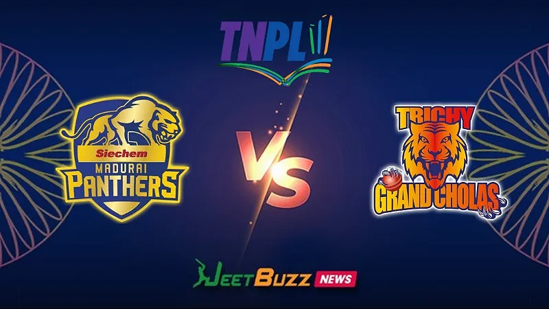 Siechem Madurai Panthers vs Trichy Grand Cholas Prediction Today | TNPL 2026 | 2nd Match | Aug 05 – Who will win today’s T20 match between SMP vs TRI? (SEO image)