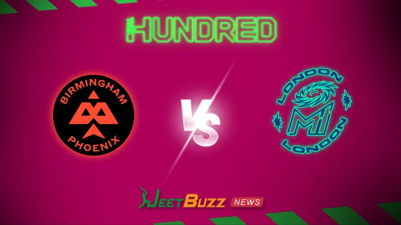 The Hundred 2026: Match 32, Birmingham Phoenix vs MI London Prediction | Aug 12 – Who will win today’s match between BP vs MIL? (SEO image)