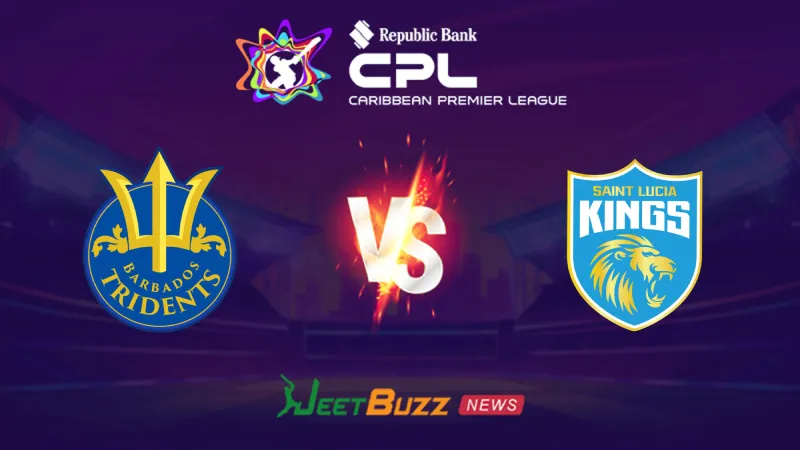 Barbados Tridents vs St Lucia Kings Prediction Today | CPL 2026 | 29th Match | Sept 06 – Who will win today’s CPL match between BT vs SLK? (SEO image)
