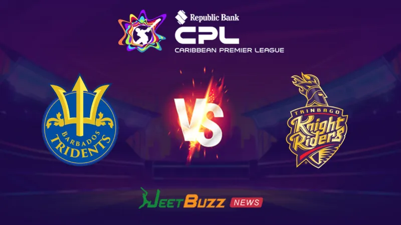 Barbados Tridents vs Trinbago Knight Riders Prediction Today | CPL 2026 | 27th Match | Sept 05 – Who Will Win Today’s CPL Match between BT vs TKR? (SEO image)