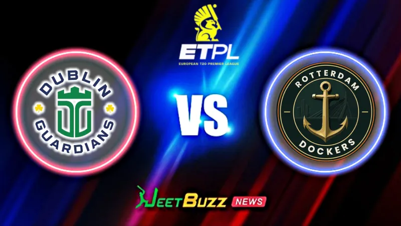Dublin Guardians vs Rotterdam Dockers Prediction Today | ETPL 2026 | 10th Match | September 02 – Who will win today’s ETPL match between DBG vs RTD? (SEO image)