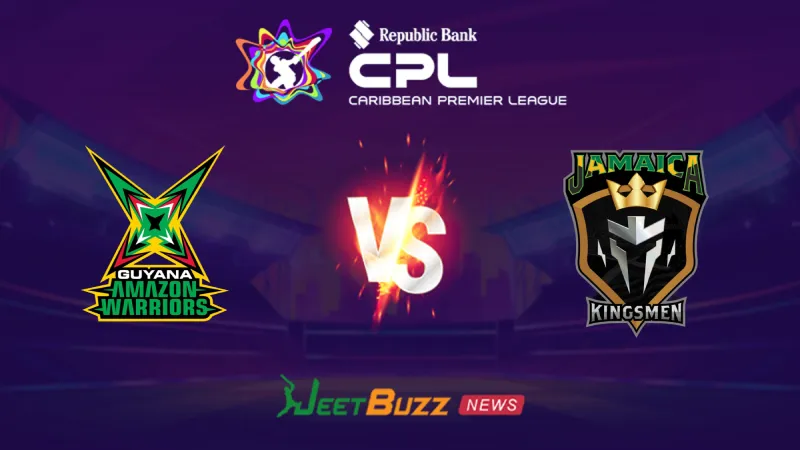 Guyana Amazon Warriors vs Jamaica Kingsmen Prediction Today | CPL 2026 | Qualifier 2 | Sept 18 – Who Will Win Today’s CPL Match between GAW vs JAK? (SEO image)