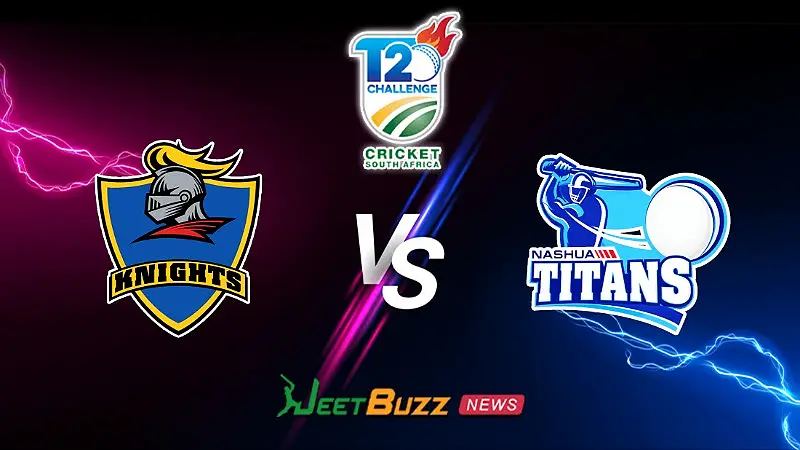 Knights vs Titans Prediction Today | CSA T20 Challenge 2026 | Pool B | Oct 02– Who will win today’s match between KNGHT vs TITNS? (SEO image)