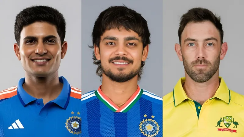 Which Fastest ODI Double Hundred Is Best: Shubman Gill, Ishan Kishan or Glenn Maxwell? (SEO image)